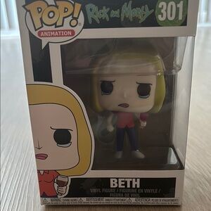Funko Pop! Rick and Morty Beth Figure with Red and Blue Outfit